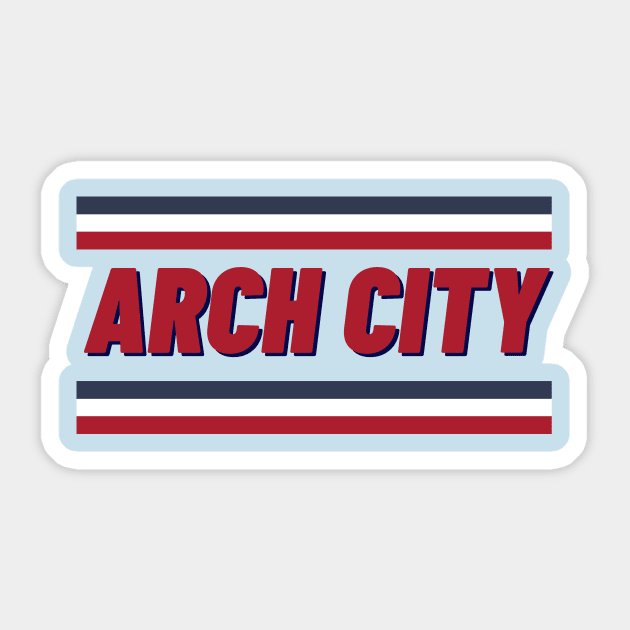 Arch City Powder Blue v3 Sticker by Arch City Tees